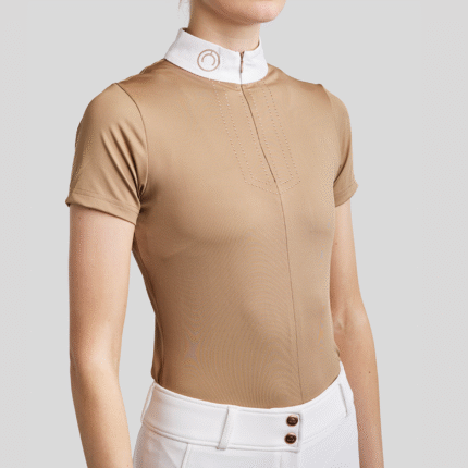 Montar MoViolet Ladies Short Sleeve Competition Shirt, Latte