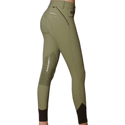 Ghodho Aubrie Pro Meryl Ladies Knee Patch Breeches, Olive